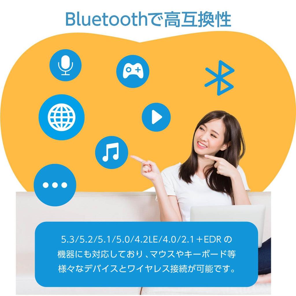 TOKAIZ Bluetooth Adapter USB No Driver Ready to LED Light for Connection Bluetooth Supports Up to 7 Compatible with Windows 5.4 Receiver, Adapter,