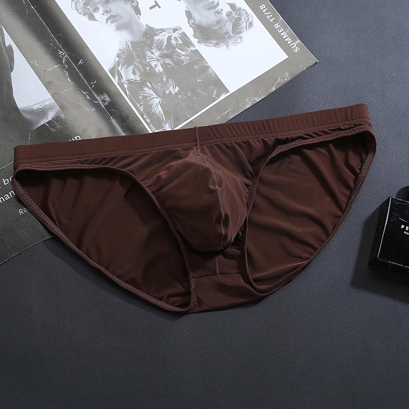 Férfi Jég Selyem Átlátszó Háromszög Közepesen Alacsony Derékrész Alsónadrág - Lélegző, Szexi, Vékony és Hűvös Nyárra