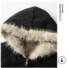 Parker Workwear Cotton Jacket Men and Women Section of The Fall and Winter Hair Collar Cotton Jacket Thickened Couples Paragraph Hooded Cotton Jacket
