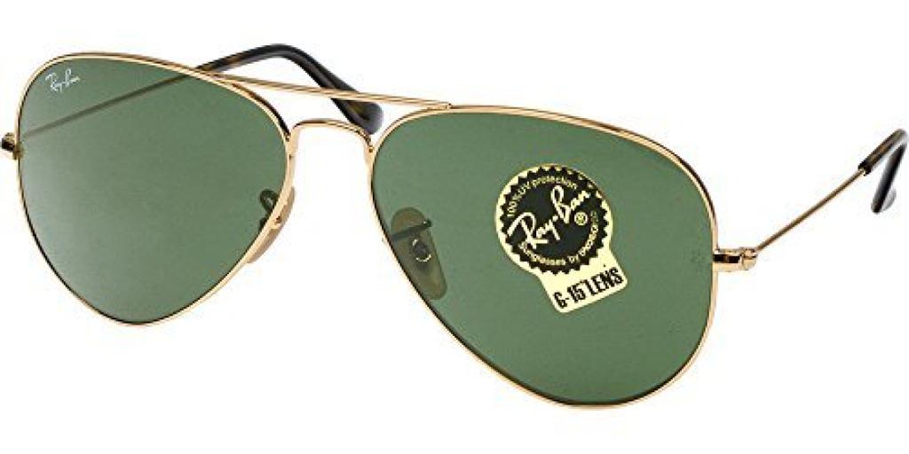 Ray-Ban Aviator Classic Sunglasses RB3025 181 62 (Gold / Green Classic G-15)