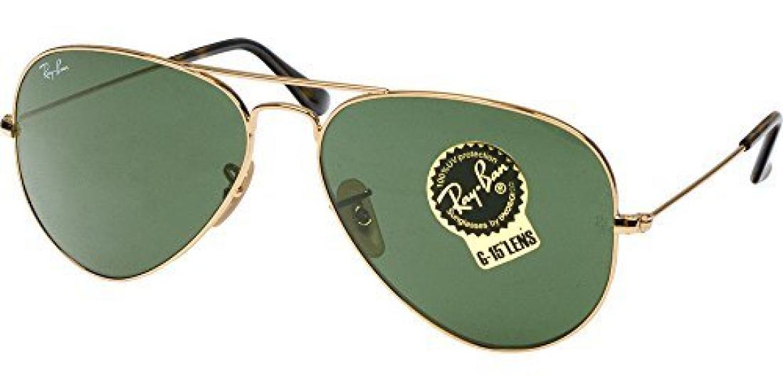 Солнцезащитные очки Ray-Ban Aviator Classic RB3025 181 62 (Золотой / Зеленый Классический G-15) зелёный