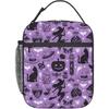 Gruselig Lila Halloween - Thematische isolierte Lunchtasche mit Hexen-, Katzen- und Zaubertrank-Aufdrucken, Ideal für Schulessen und Partys von Kindern