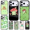 Kawaii Frosch Pilz Handyhülle für iPhone 17 Air 16 15 11 12 14 13 Pro Max Stoßfeste Hülle