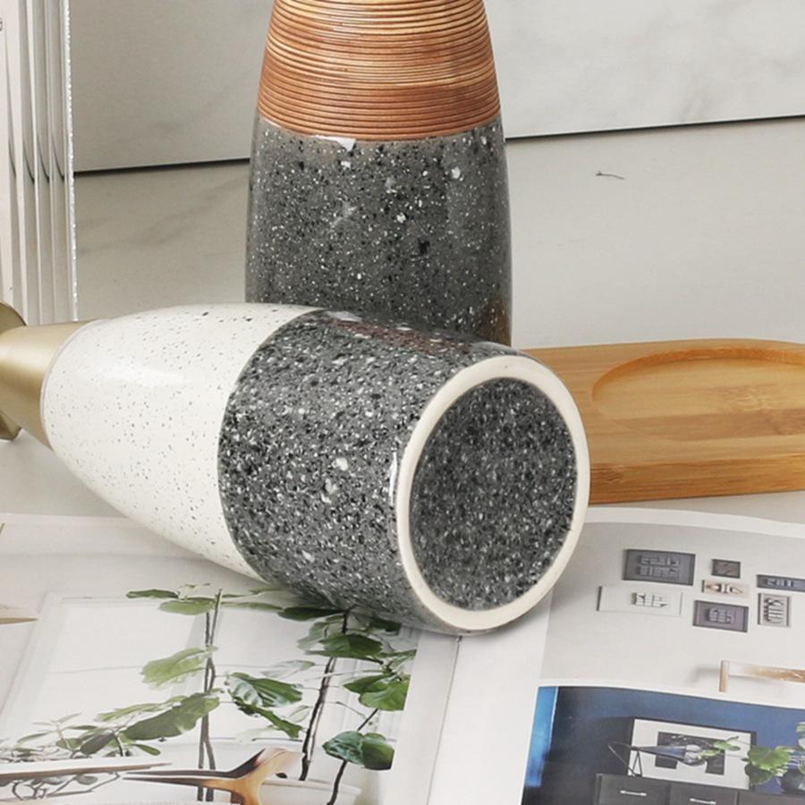 European Marble Ceramic Emulsion Bottle Bathroom Lotion Shower Gel Shampoo Hand Sanitizer Press Bottle Bathroom Accessories