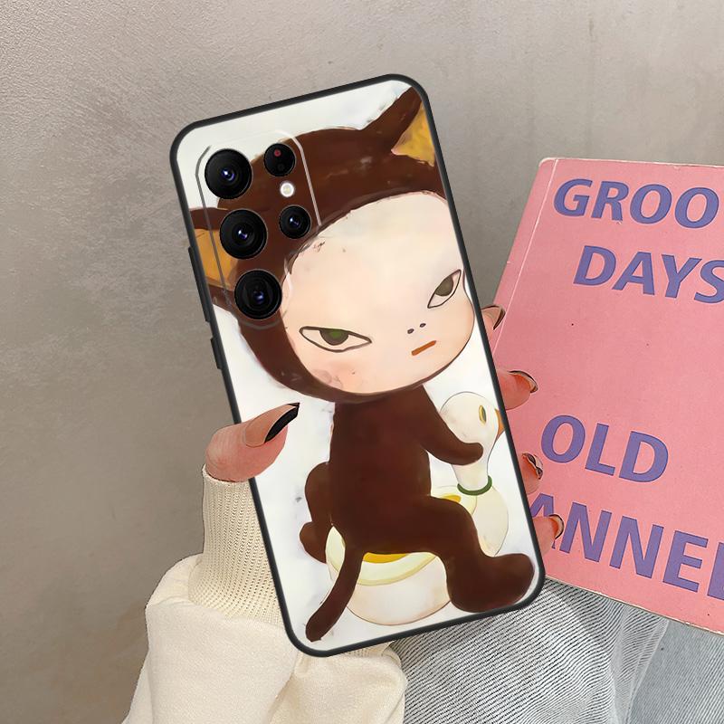 Yoshitomo Nara Case For Samsung Galaxy S24 Ultra S20 S21 S22 S23 S25 Ultra S9 S10 Plus S25 FE Cover Coque