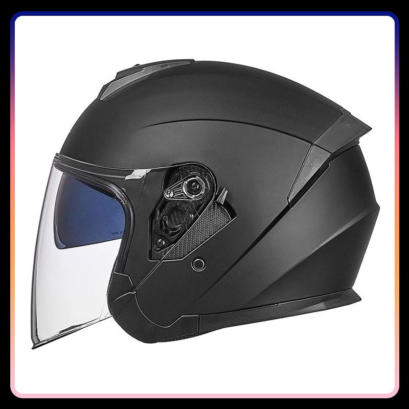 3/4 Open Face Motorcycle Helmets Racing Electric Jet Helmet Men Women Open Half Face Helmet Moto Street Four Seasons DOT