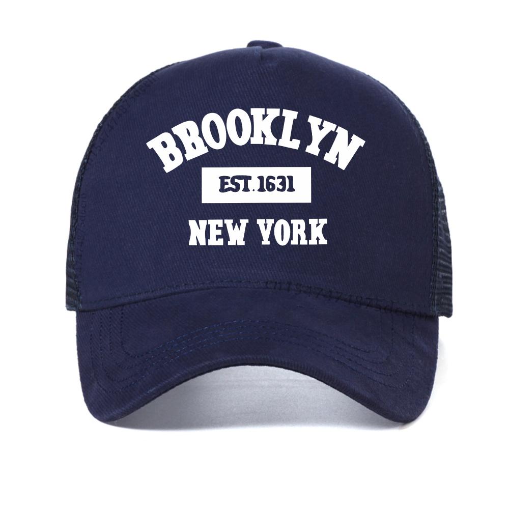 Sommer Freizeit Brooklyn New York Buchstabendruck Baseballkappe Mode Outdoor Sport Sonnenschutz Snapback Hüte Atmungsaktives Netz Trucker-Kappe