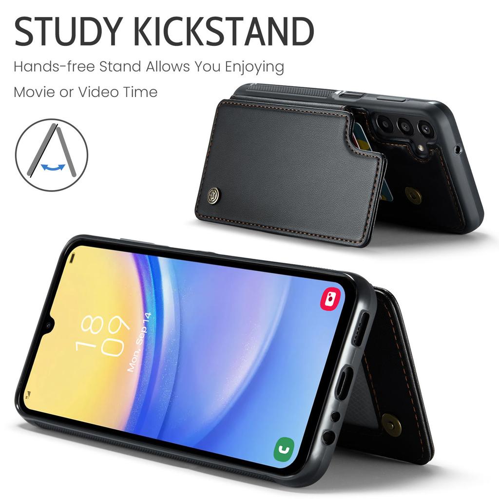 For Samsung Galaxy A55 A35 A25 5G Wallet Case with Card Holder & RFID Blocking, Durable Leather Kickstand Magnetic Clasp Cover