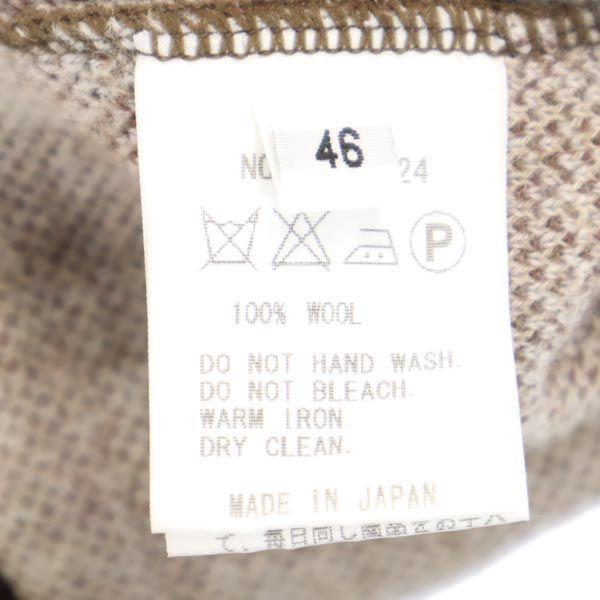 FACTOTUM made in Japan Overall handle Long sleeve 100% wool knit Parker Men's Used