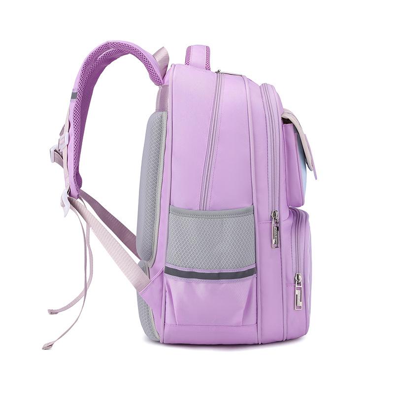 2025 New Children School Bags for Girls and Boys Fashion Macaron Spine Protection Book Bag Grades 3-6 Pupil Students Burden Reducing Teenager Backpack