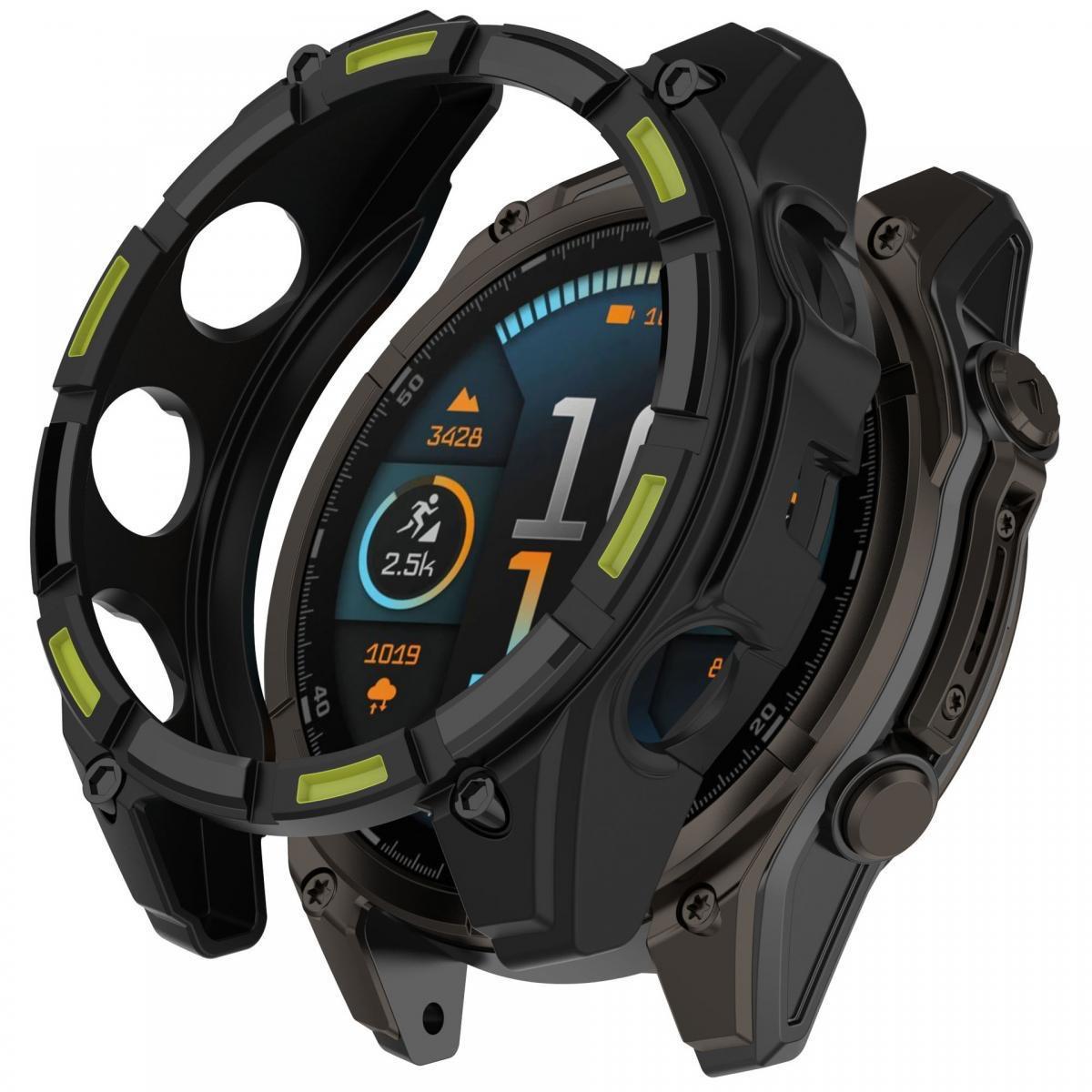 For Garmin Fenix 8 51mm TPU Watch Case Anti-Scratch Hollow Watch Frame Cover B