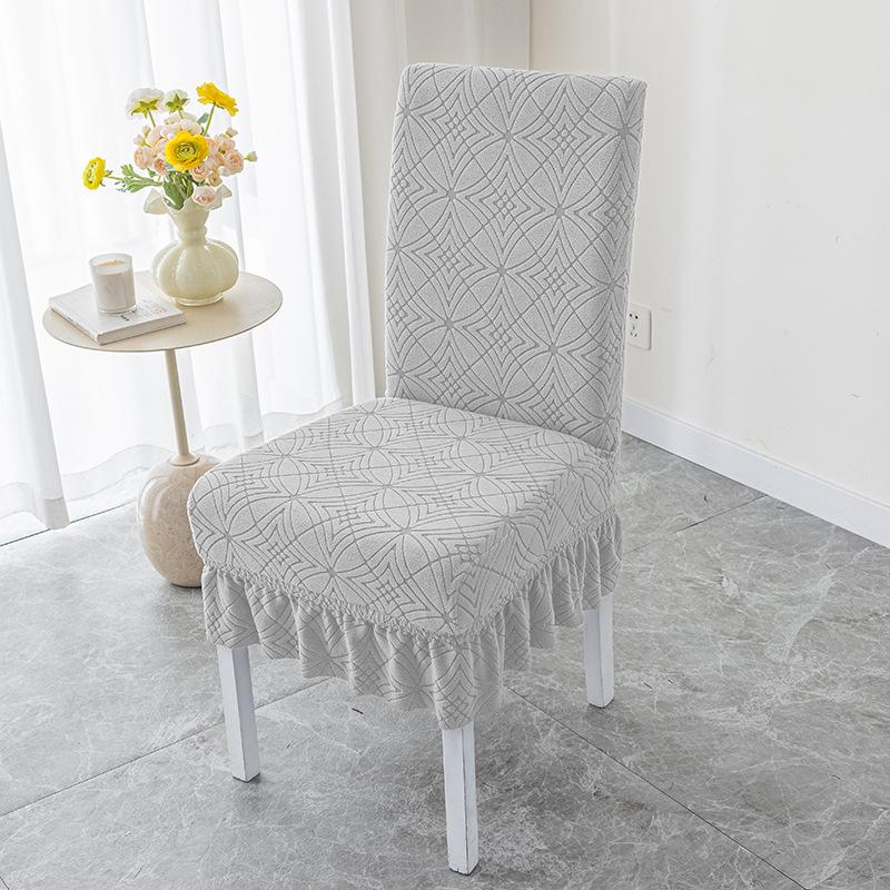 Straight Back Chair Cover Simple Thickened Universal Chair Set Dining Table Chair Cover Chair Cushion Set Hotel Solid Wood Stool Set