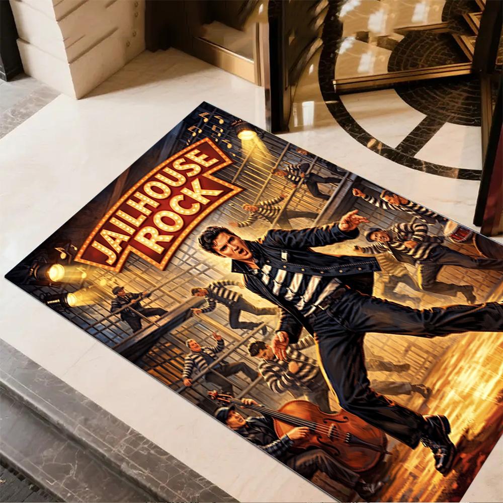 Elvis Presley Rock Legend Area Rug Design for Playrooms Living Rooms Dining Room Dormitory Anti-slip Rug Office home decor Spiritual Gift
