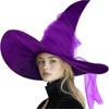 Elegant Witch Hat With Ruched Mesh Design For Halloween And Costume Parties Perfect For Women Cosplay Dressingup