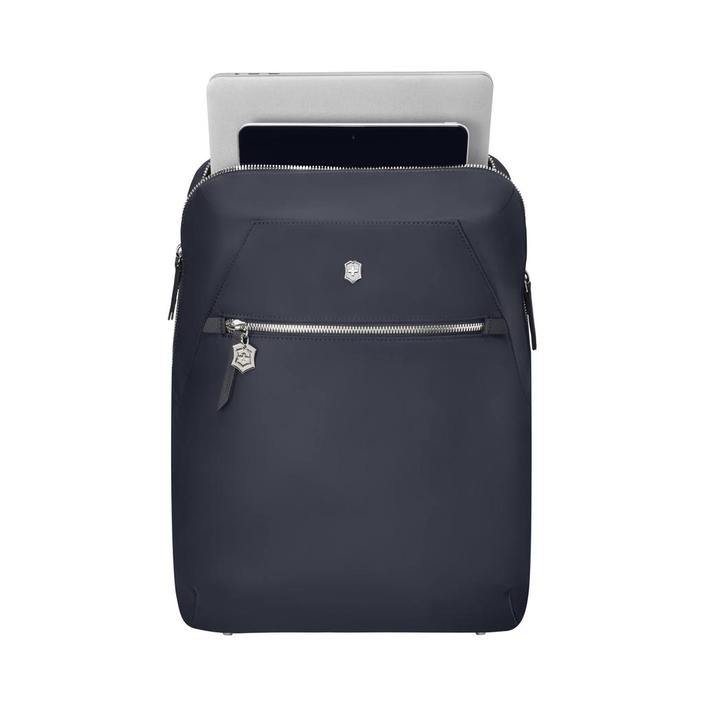 Victorinox Victoria Signature Compact Backpack, Fits 14-inch Laptops and 10-inch Tablets, Lightweight, Slim, Stylish, A4 Size, 16L, Blue, 612204