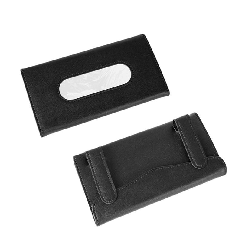 Einfacher Haken/Gurt Universal Auto Taschentuchhalter PU Leder Hängender Papierhandtuchclip Rücksitz Taschentuchbox Autoinnenzubehör