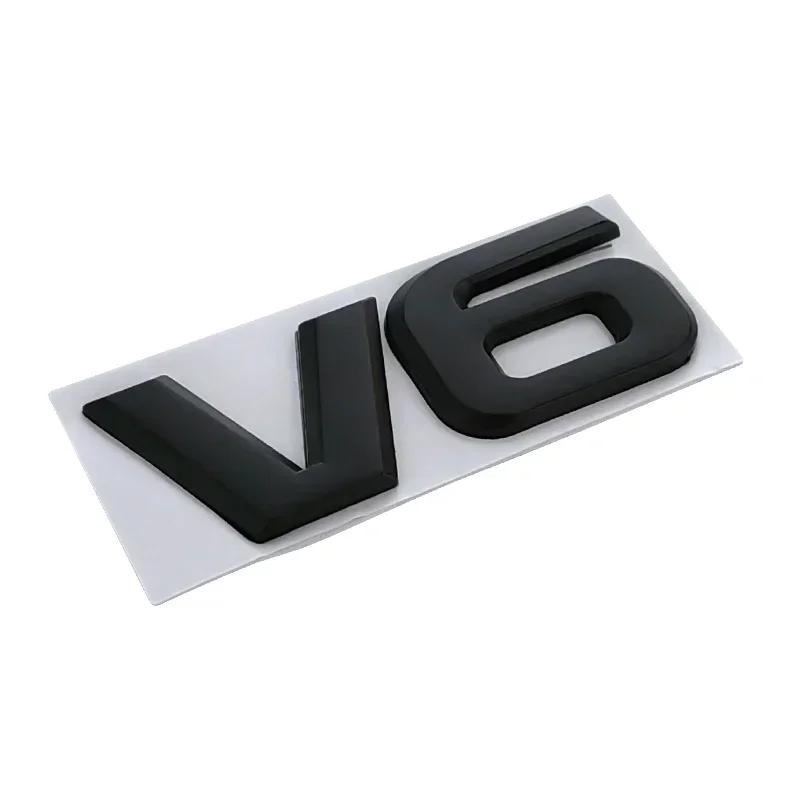 3d Metal V6 V8 Logo Rear Trunk Tailgate Fender Emblem Badge Sticker for Toyota Highlander