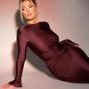 High Stretch Pleat Bodycon Dress For Women 2026 Robes Elegant Evening Party Dress Winter Maxi Long Dress Vestido