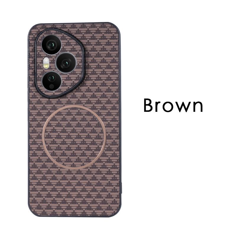 Magnetyczne etui ochronne na telefon Honor 400PRO - Wersja zagraniczna, Wzór trójkątny, Konstrukcja zapobiegająca upadkom