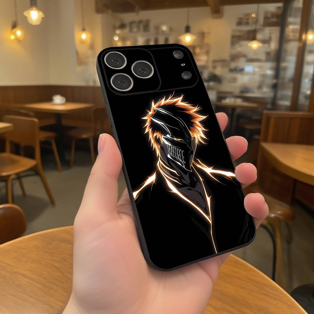 

B-Bleach I-Ichigo Kurosaki Phone Case For iPhone 17,16,15,14,13,12,11,Pro,XS,Max,XR,Plus,E,SE4,Mini Black Soft Cover iPhone16promax
