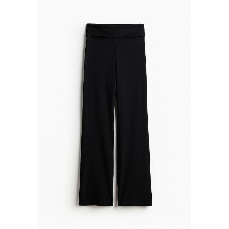 

HM Women clothes Casual Pants 2025 Summer New Soft Fit Straight Slim Comfortable Simple Trousers 1242094