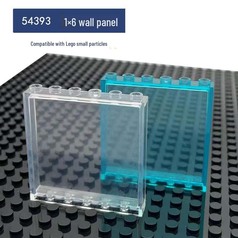 Transparent Glass Window Wall Panel 1x6x5 - Compatible with 59349 Building Blocks Accessories