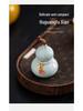 Prosperity and Fortune Ceramic Gourd Tea Pet Ornament for Tea Table and Room Decoration