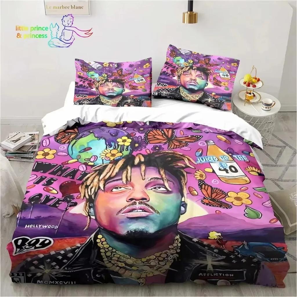 Rap Singer Juice Wrld 3D NEW Duvet Cover Pillowcase Bedding Set Adult Boy Girl Bedroom Decoration Children Single Double Large