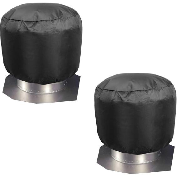 

SEIWEI 2 Pack 30 * 44cm/12 * 17.5in Turbine Vent Cover Roof Ventilator Cover Heavy Duty Turbine Ventilator Protector Shield Waterproof 420D Oxford 30*44cm/12*17.5in