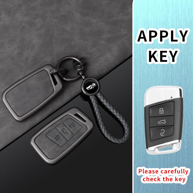 Interior Mouldings Zinc Alloy Car Key Case Cover Shell for VW Volkswagen Magotan GTE Passat B6 B7 B8 CC Skoda Fabia Superb Kodia