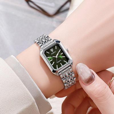 2024 Veelzijdig Vierkant Dames Quartz Horloge met Stalen Band