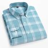 New In Shirt Hight Quality 100%cotton Long Sleeve Shirts for Man Slim Fit Casual Plain Shirt Soft Plaid Trends Designer Clothes