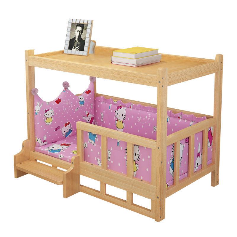 All-Season Wooden Pet Bed: Removable, Washable Dog/Cat House for Large Breeds