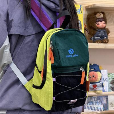Schoolbag Outdoor Backpack Men's Mountaineering Bag Retro Large Capacity School Bag Women's Lightweight Travel Bag Sports Hiking Small Backpack