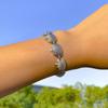 Accessories, summer versatile beach alloy jewelry, simple geometric fan-shaped shell woven bracelet women