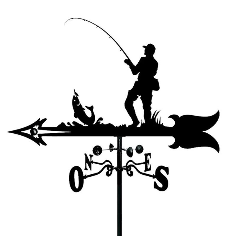 

Outdoor Garden Iron Art Weather Vane Ornament - Cross-Country Craft
