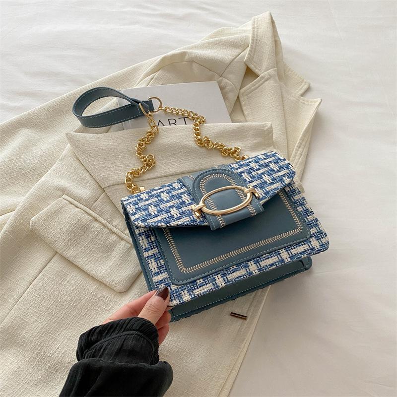 Sommer Leichter Luxus Neuer Stil Modische Kleine Duft Hochwertige Temperament Kette Umhängetasche Modische Kleine Quadratische Tasche