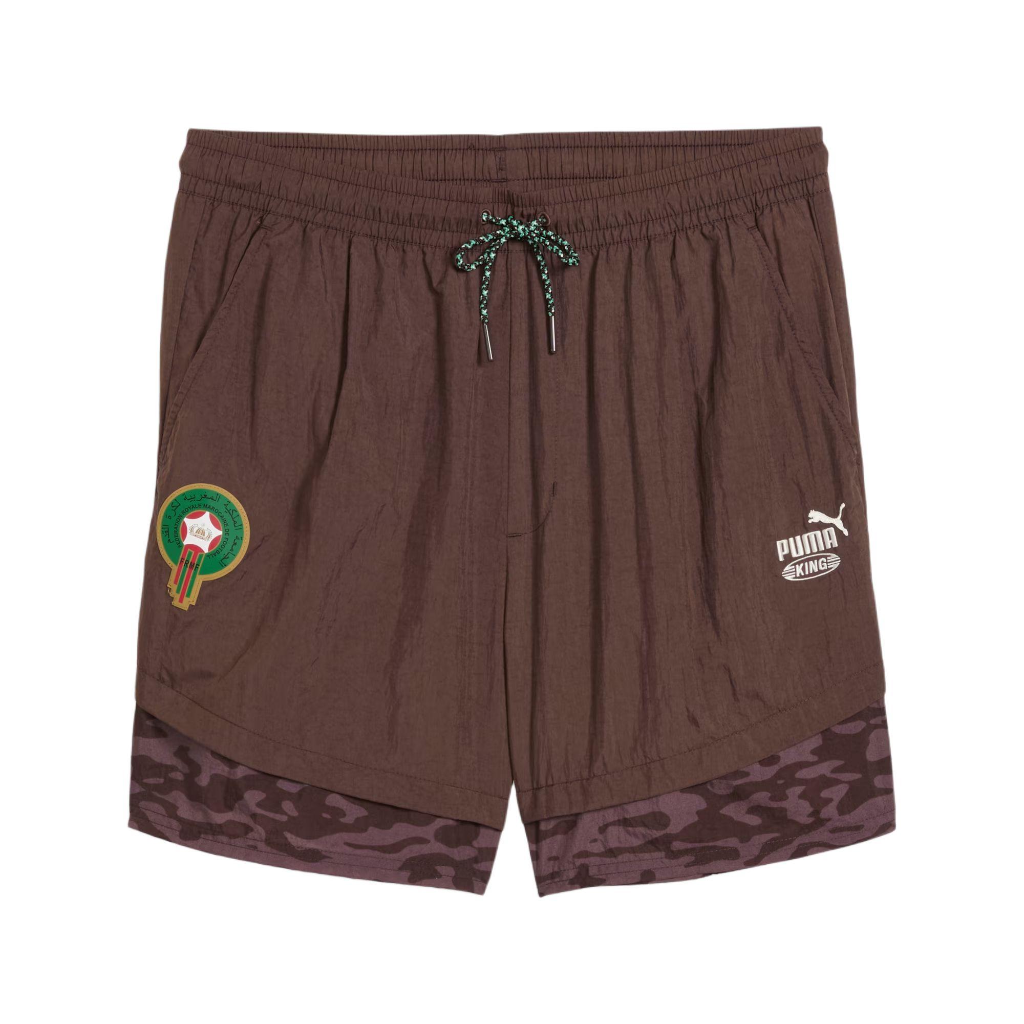 Puma X Salehe Bembury Samenwerking Marokko Koning Buitensporten Middelhoge Taille Trekkoord Los Casual Korte Broek Heren shorts 635134-13 L