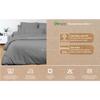 Cotton Duvet Cover 260x240 Cm PERCALE Ecru, by Soleil D'ocre