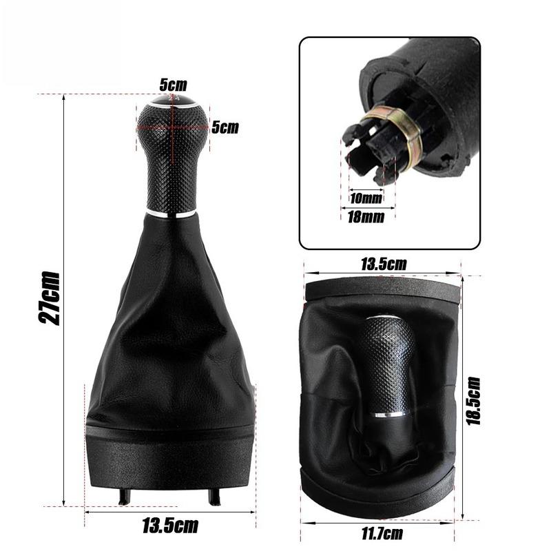 New Product 5/6 Speed Car-Styling Gear Stick Shift Knob for Seat Ibiza 2002 2003 2004 2005 2006 2007 2008 Leather Boot Interior
