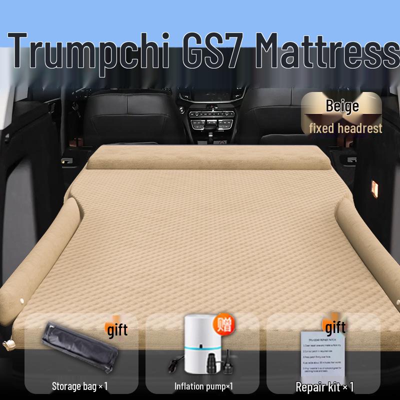 Inflatable Car Mattress for GAC Trumpchi GS7 - Trunk & Rear Seat Sleeping Pad.