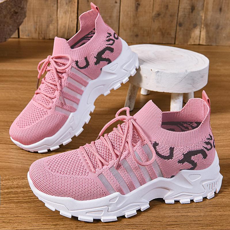 Spring and Summer Fashion Women's Shoes Mesh Breathable Sports Shoes Vintage Sneakers