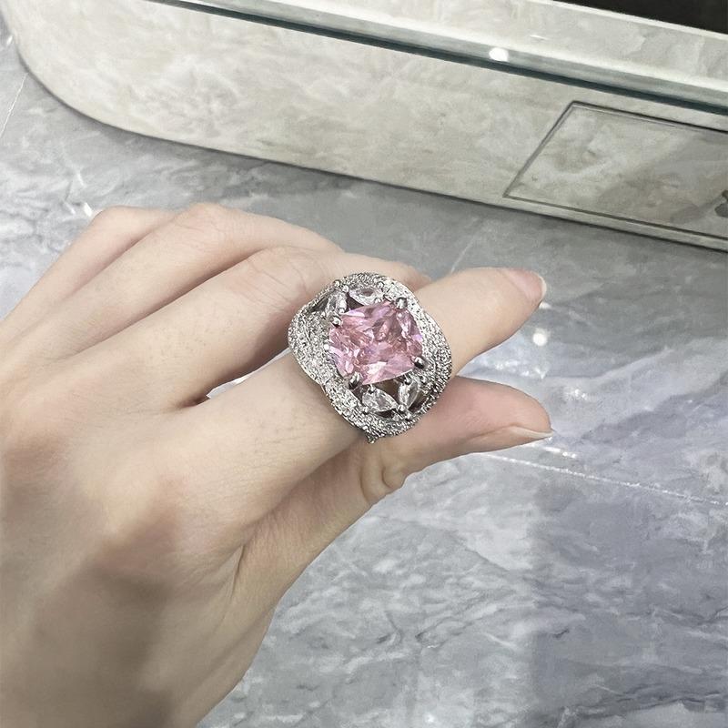 Sace Gems Klasický zirkonový prsten ze slitiny mědi, dámské šperky, svatební dárek pro párty