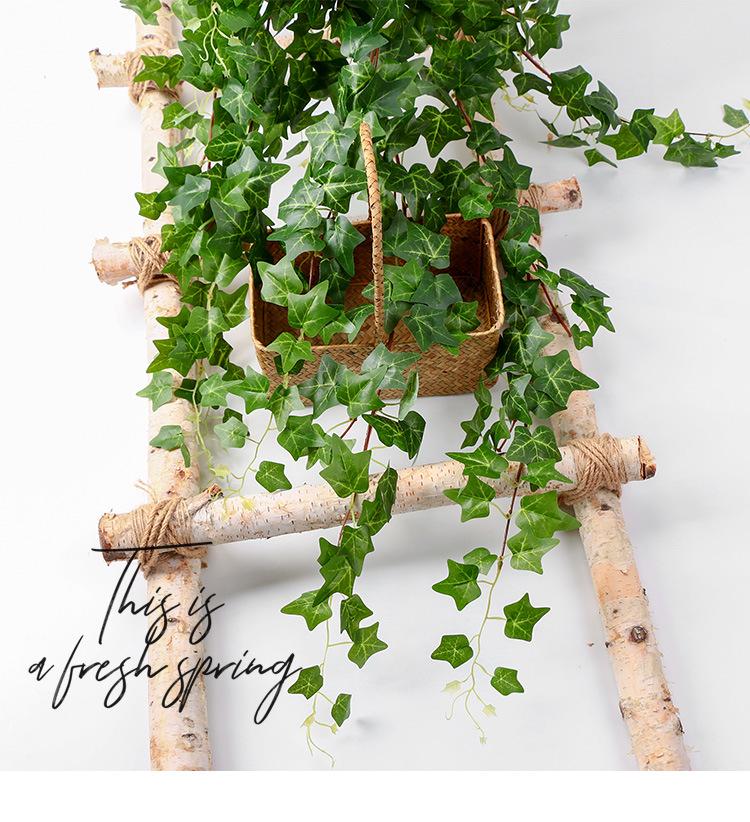 Artificial Ivy Wall-Hanging: Green Trailing Spider Plant Vines with Leaves