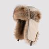 Retro Leather Hat Men's Winter Velvet Thickened Outdoor Ear Protection Hat Imitation Mink Plush Cold-proof Hat Women