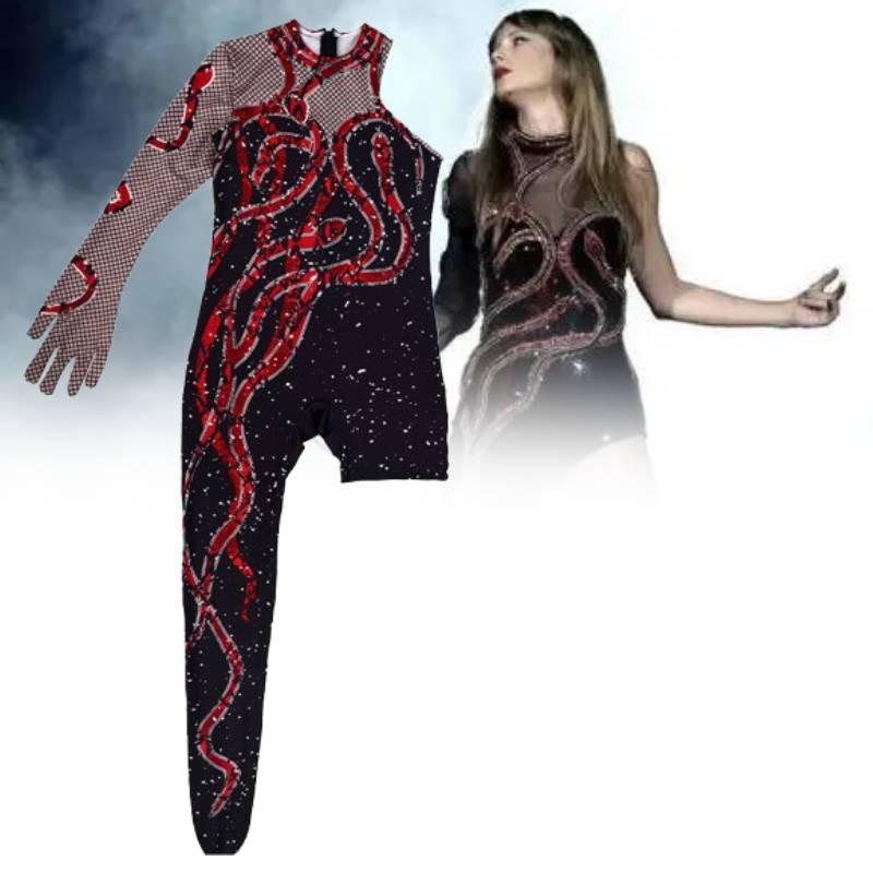 Stylish Taylor Swift Inspired Stage Performance Costume For Women In Polyester Blend