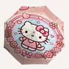 Hello Kitty,Cute Automatic Folding Umbrella-Simple 8-Rib Design, Bright Cartoon Pattern, Durable Iron Frame, Suitable For Travel, Outdoor, B
