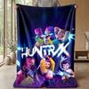 Coperta Morbida Calda Leggera in Flanella Stampata Kpop Demon Hunters Coperta per Tutte le Stagioni per Divano Letto Campeggio Decorazione Casa Regalo di Festa