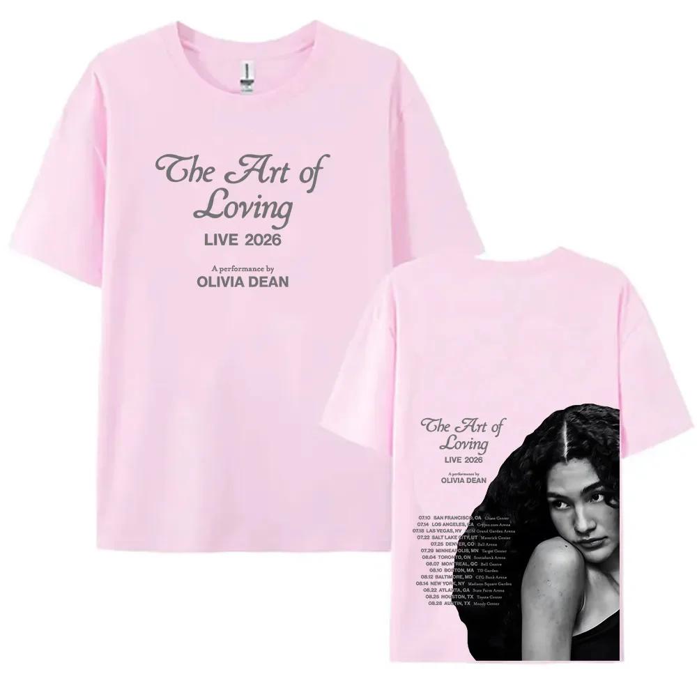 The Art Of Loving Live 2026 Tshirt Singer Olivia Dean Graphic Tshirts Short Sleeve Cotton Female T Shirt Print Clothing Unisex