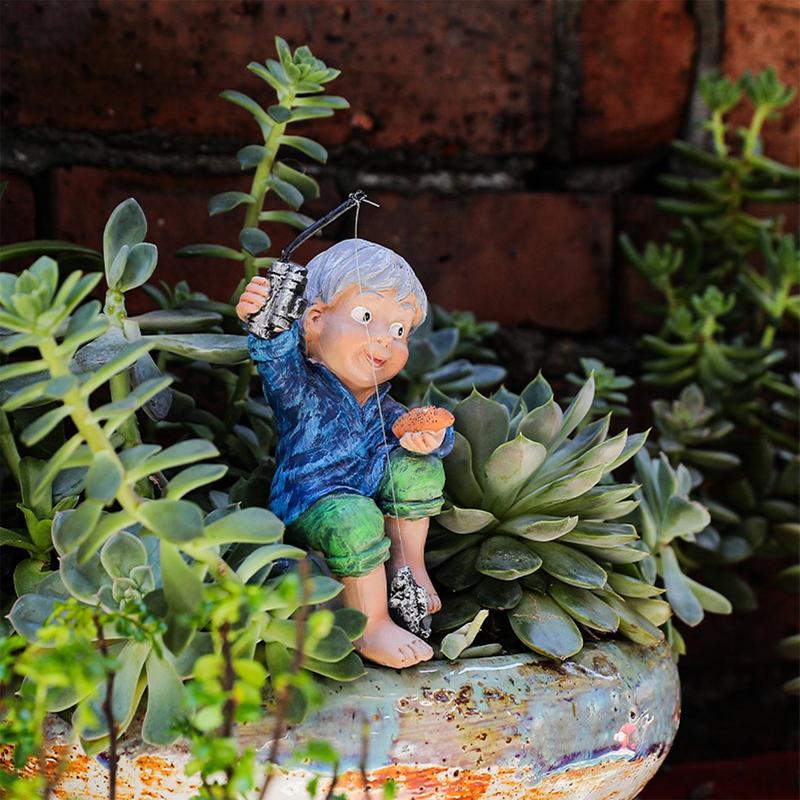Fisherboy Garden Decoration Patio Sculpture Decoration Outdoor Lawn Home Fishing Boy Decorative Sculpture For Home Offices Yard